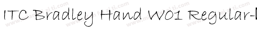 ITC Bradley Hand W01 Regular字体转换